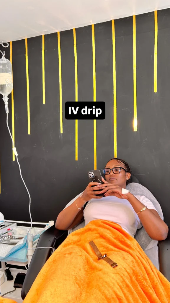 IV infusion at Luxe Nova Aesthetics Kenya